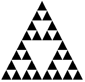 Resultado de imagen de imagenes del triangulo de sierpinski